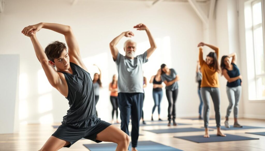 alongamento para diferentes faixas etárias