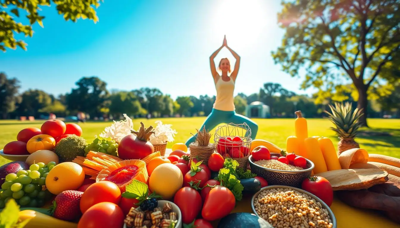 humor, alimentação saudável, exercícios